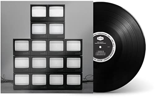 Rise Against album cover with stacked TVs and a black vinyl record.