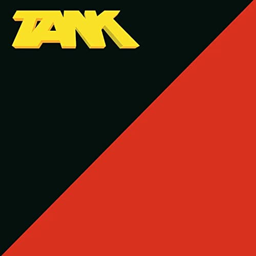 Album cover for Tank, with bold yellow text on a red and black background.