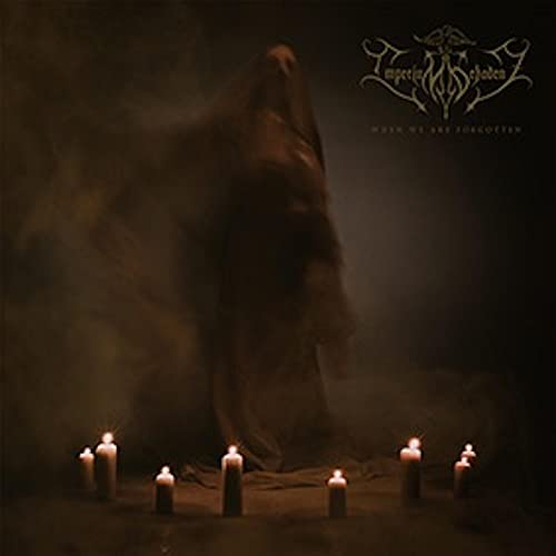 Dark album cover featuring a cloaked figure and lit candles.