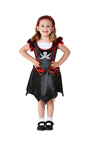 Smiffys Toddler Pirate Skull, Crossbones Costume, Black, Toddler - 1-2 Years