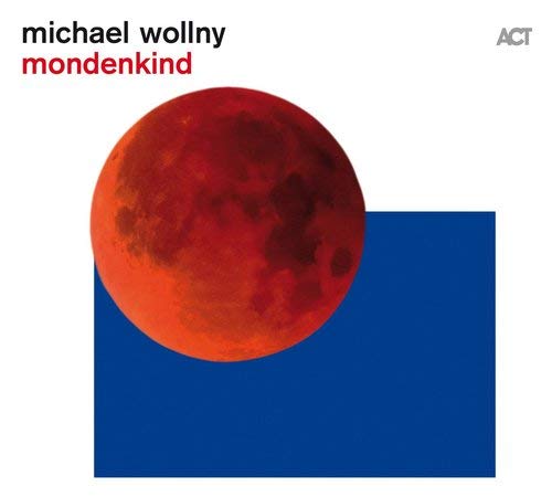 Album cover: red moon over a blue square with white text.