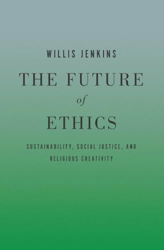 Book cover: "The Future of Ethics: Sustainability" with green gradient background.