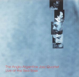 CD cover with four black and white portraits on a blue background.