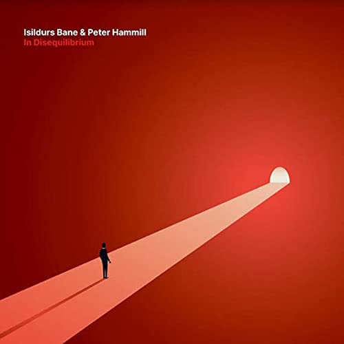 Red album cover with a silhouetted figure facing a bright light.