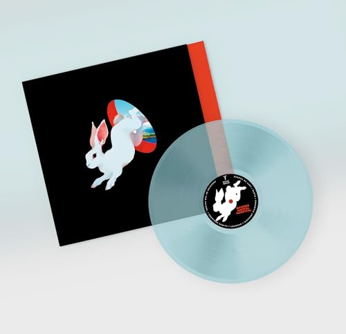 Vinyl record with a white rabbit illustration on the cover and label.