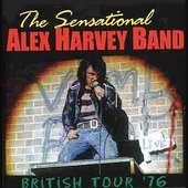 Alex Harvey Band album cover featuring a singer with a microphone.