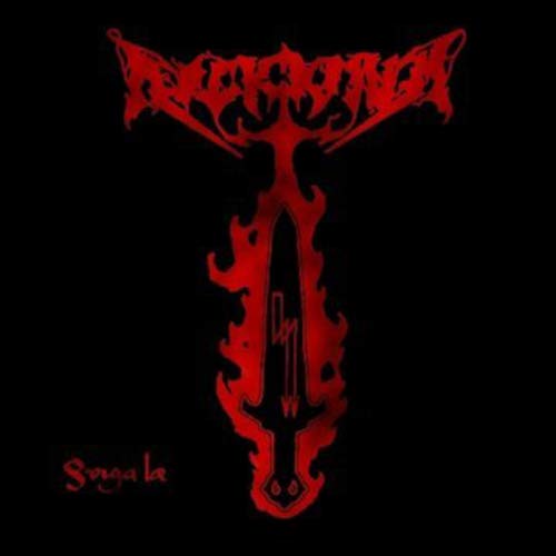 Black background with red, ornate band logo and album title "Sviga Lae".