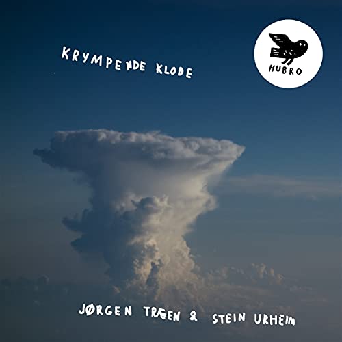 Album cover: blue sky, large cloud, and text “Krympende Klode”.