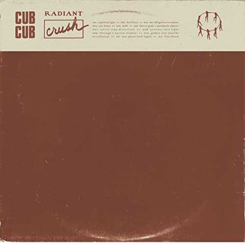 Vinyl record cover for Cub Cub’s “Radiant Crush”, brown and beige tones.