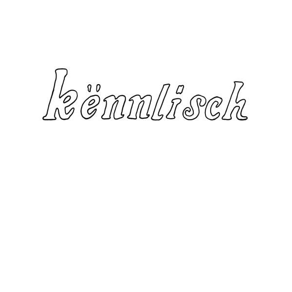 White background with black cursive text reading "këmmlisch".