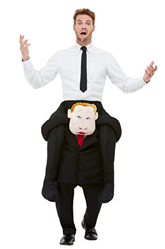 Smiffys 50782 Piggyback Comrade Costume, Men, Black, One Size