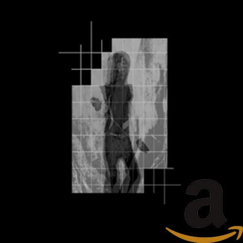 CD cover with a distorted, grayscale image of a person and Amazon logo.