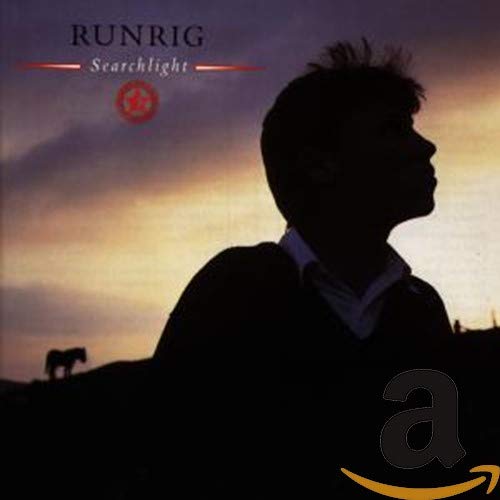 Runrig “Searchlight” CD cover: silhouette of a man against a sunset.