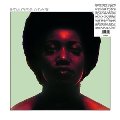 Vinyl record cover featuring a portrait of Rhetta Hughes in red lighting.