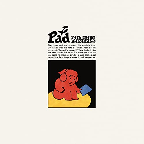 CD cover for Peel Dream Magazine’s “Pad” featuring red illustrated figure.