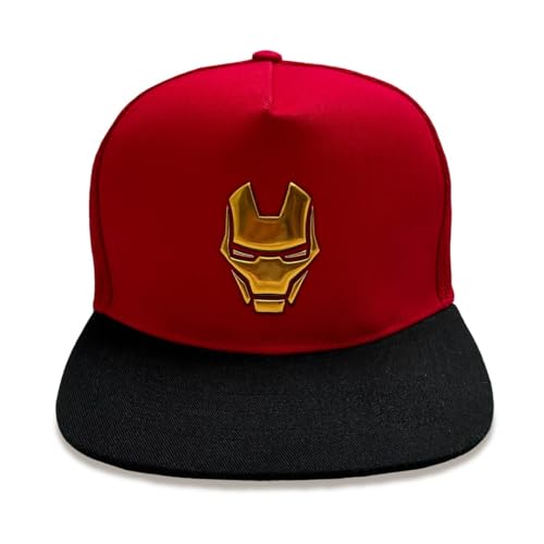 Marvel Comics Iron Man - Face (Unisex Red Snapback Cap) One Size