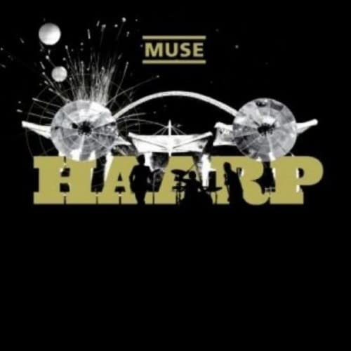Muse HAARP album cover featuring silhouettes of the band against a black background.