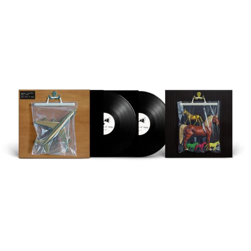 Double vinyl record with unique cover art featuring plastic bag imagery.