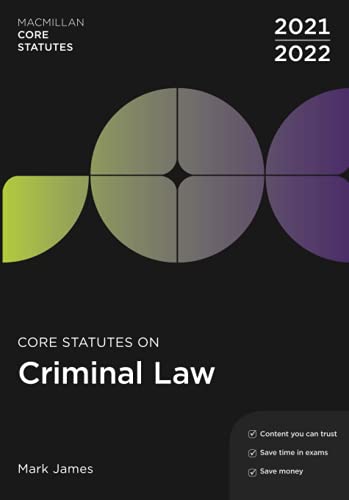 Core Statutes on Criminal Law 2021-22: 61 (Macmillan Core Statutes)