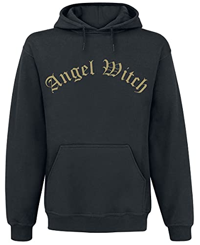 Angel Witch Hoodie Band Logo Official Mens Black Pullover XXXL