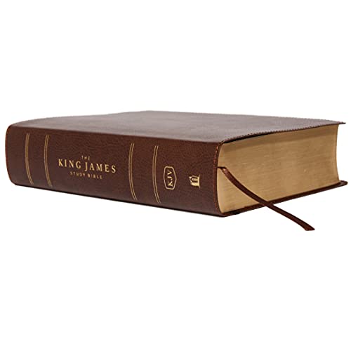 KJV, The King James Study Bible, Bonded Leather, Brown, Red Letter, Full-Color Edition : Holy Bible, King James Version