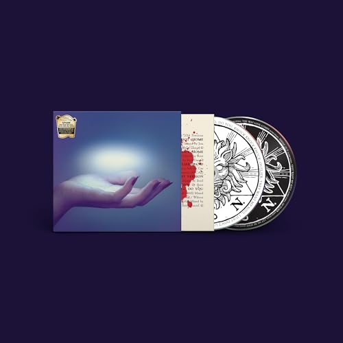CD case with album art of a hand and glowing light, plus disc.
