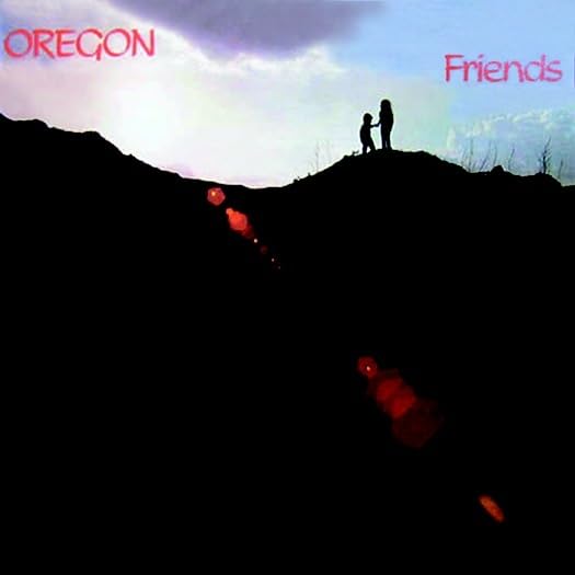 Oregon “Friends” CD cover: silhouetted figures on a hilltop at sunset.