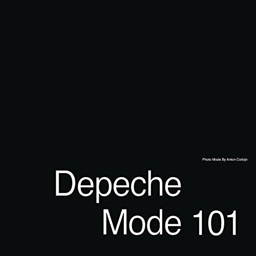 CD case with Depeche Mode live performance recording, black and white photography, minimal design.