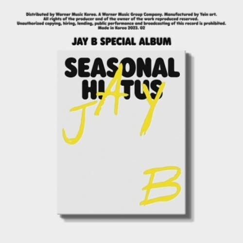 Jay B's "Seasonal Hiatus" album cover: black text on white background.