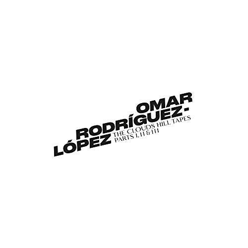 Album cover for Omar Rodríguez-López's "The Clouds Hill Tapes" with black text on white.