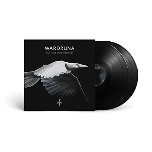 Wardruna vinyl record, featuring a white raven on a dark cover.