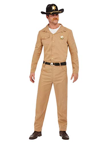 Smiffys 80s Sheriff Costume, Beige
