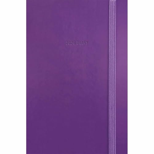 Purple Soft Touch Pocket Diary 2026