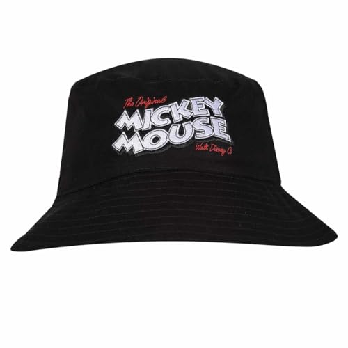 Disney Mickey And Friends - Disney Mickey Logo (Unisex Black Bucket Hat) One Size
