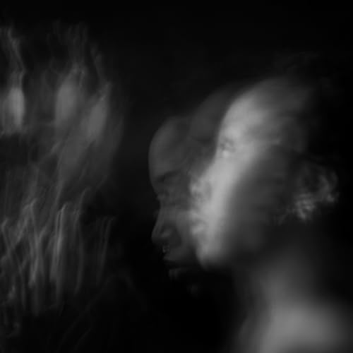 Blurred face in shadow, album cover for "NIECY BLUES - EXIT SIMULATION".