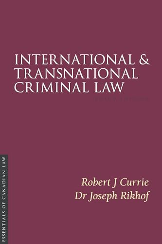 Book cover titled International and Transnational Criminal Law by Robert J Currie and Joseph Rikhof.