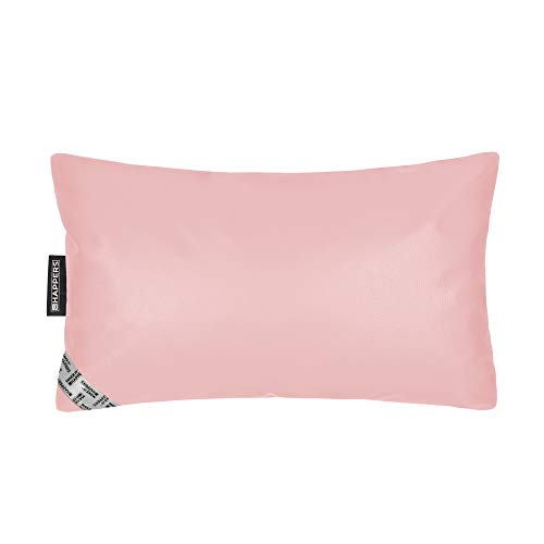 Pale pink rectangular vinyl record sleeve against a white background.