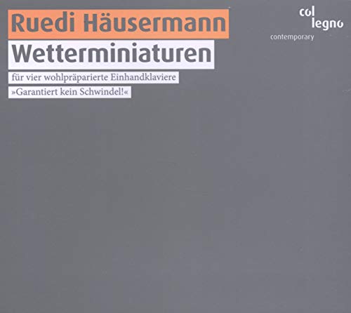 CD cover for Ruedi Häusermann’s “Wetterminiaturen” with dark gray background.