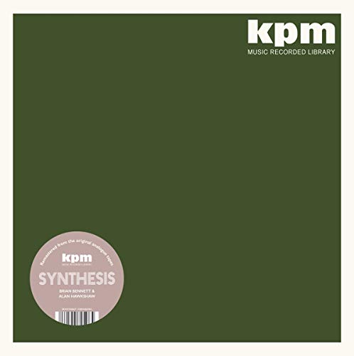 Dark green vinyl record cover with a circular KPM label and text.