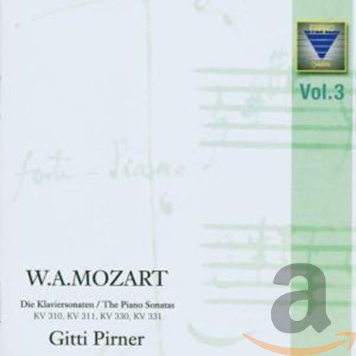 CD case for Mozart piano sonatas performed by Gitti Pirner, Vol. 3.