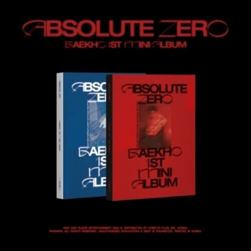 Baekho’s “Absolute Zero” CD album cover, featuring red and blue packaging.