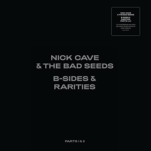 Black album cover for Nick Cave & The Bad Seeds’ “B-Sides & Rarities” boxset.