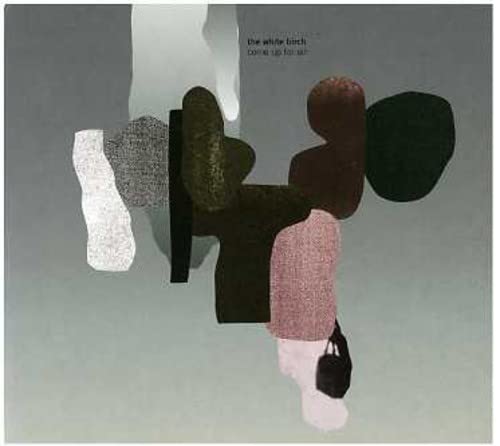 Vinyl album cover with abstract shapes in muted pink, brown, and gray.