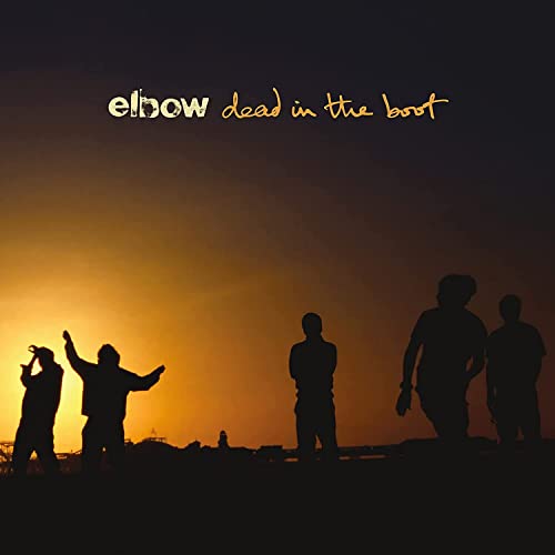 Elbow album cover: silhouetted figures against a warm orange sunset.