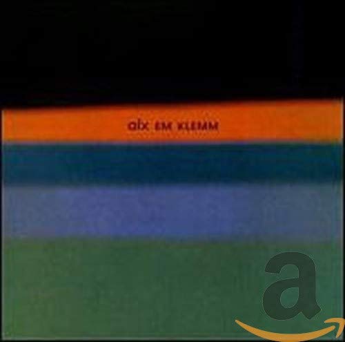 CD cover with horizontal color bands and stylized white text.