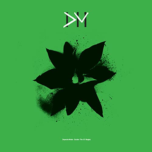 Depeche Mode “Exciter” vinyl album cover with a black floral design.