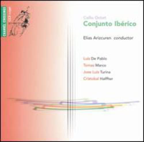 CD cover for "Cello Octet Conjunto Ibérico" with abstract lines and text.