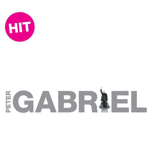 Peter Gabriel “Hit” CD cover with stylized text and silhouette.