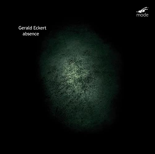 CD cover for Gerald Eckertās āabsenceā with dark green, textured center.