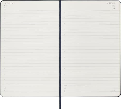 Moleskine 2025 12-Month Daily Large Hardcover Notebook: Sapphire Blue